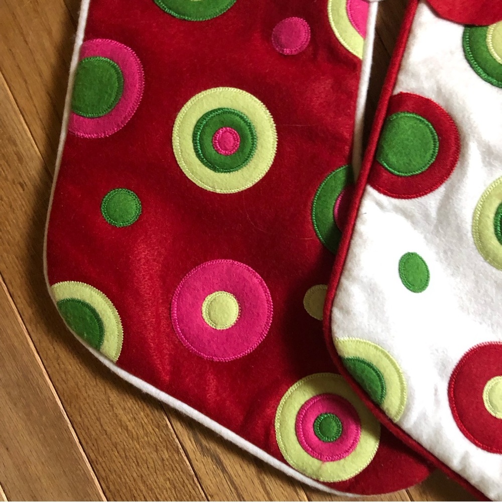 Pair of Felted Christmas Stockings - Picture 5 of 6